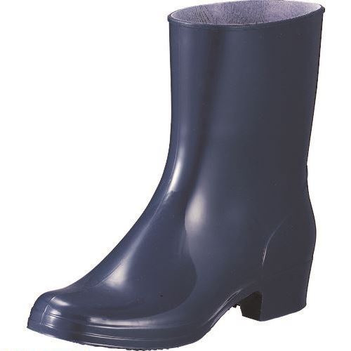 ■福山ゴム マロンブーツ P-C ネイビー 24.5 BB30200NV24.5(1623538)[送料別途お見積り][法人限定][掲外..