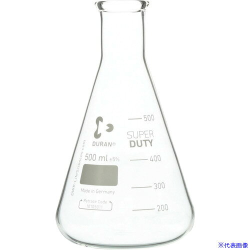 オレンジブック トラスコ中山　TRUSCOSIBATA スーパー肉厚三角フラスコ 細口 500mL 10入 〔品番:010610500A〕[ 注番:1659752]特長●肉厚がどの部分でも一定です。●オートクレーブ使用可能です。●滅菌器にかけられます。●リトレイスコード（製造No.）が記載されています。●DIN/ISOに基づいた形状をしています。用途●加熱などを伴う一般的な理化学試験・教育用。仕様●容量(ml)：500●目盛間隔(ml)：100●外径(mm)：105●高さ(mm)：180●口内径(mm)：30●首外径(mm)：34仕様2●スーパー肉厚三角フラスコ　(10個入)材質/仕上●ほうけい酸ガラスセット内容/付属品注意原産国（名称）ドイツJANコード4589988591961本体質量209gオレンジブック トラスコ中山　TRUSCOSIBATA スーパー肉厚三角フラスコ 細口 500mL 10入 〔品番:010610500A〕[注番:1659752][本体質量：209g]《包装時基本サイズ：460×230×193》〔包装時質量：2kg〕分類》研究用品》理化学用品》フラスコ☆納期情報：メーカー取り寄品（弊社より発送）