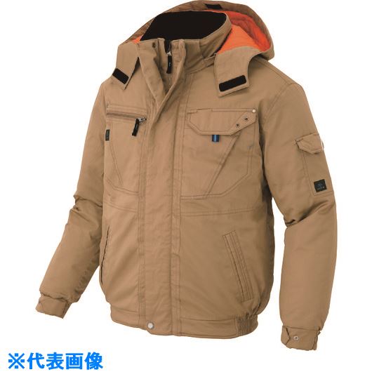 ■アイトス 綿100％防寒ブルゾン カーキ L AZ8571025L(1661220)[送料別途お見積り][法人限定][掲外取寄]