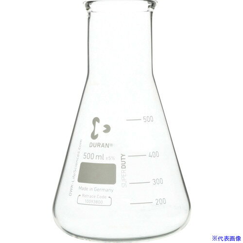 ■SIBATA スーパー肉厚三角フラスコ 広口 500mL 10入 010620500A(1681914)[送料別途お見積り][法人限定][掲外取寄]