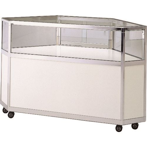 ■ハヤノ エクシード コーナー平ケースCK ブラック プッシュ錠付 CK45BP(1682218)[送料別途お見積り][法人限定][外直送]