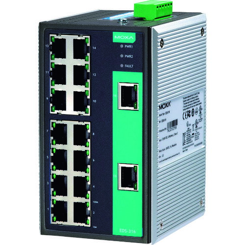��MOXA 16�ݡ���(RJ45��16) ����ޥ͡����� �������ͥåȥ����å� EDS316(1684966)