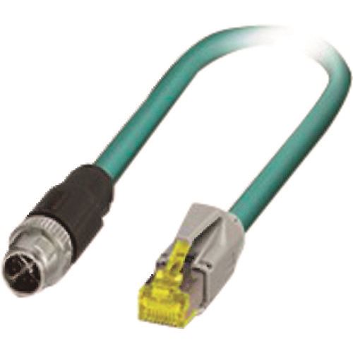 ■MOXA M12(8ピン)A−coded/RJ45 Cat5e UTPケーブル 1m CBLM12XMM8PRJ45BK100IP67(1684997)