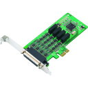■MOXA 4ポートRS-232C/422/485 ロープロファイル PCIExpressボード 光絶縁保護 DB9接続ケーブル付 CP114ELIDB9M(1...