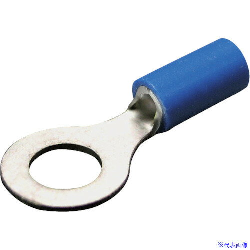 ■ニチフ 絶縁被覆付圧着端子(R形) 丸形 絶縁筒部ストレートタイプ(100PCS) TGV26BLU(1686309)×10[送料..