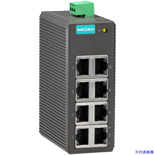 ■MOXA 8ポート(RJ45×8) エントリーレベル アンマネージド イーサネットスイッチ EDS208(1688044)