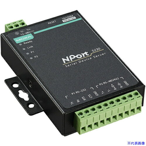 オレンジブック トラスコ中山　TRUSCOMOXA NPORT 5230/JP 〔品番:NPORT5230JP〕[ 注番:1688293]特長●シリアルデバイスをインスタントにネットワークへ接続することができます。用途●シリアル・イーサーネット変換に。仕様●電源アダプタ：○●イーサネットインターフェース(ポート数)：2●ポート種類×ポート数：RS232C×1、RS422/485×1●動作温度範囲(℃)：0〜55仕様2●2ポート・シリアル・デバイス・サーバ1 RS-422/485ポート● 1 RS-232Cポート材質/仕上セット内容/付属品注意原産国（名称）台湾JANコード本体質量360gオレンジブック トラスコ中山　TRUSCOMOXA NPORT 5230/JP 〔品番:NPORT5230JP〕[注番:1688293][本体質量：360g]《包装時基本サイズ：210×150×72》〔包装時質量：410g〕分類》電子機器》電気・電子部品》通信機器☆納期情報：メーカー取り寄品（弊社より発送）
