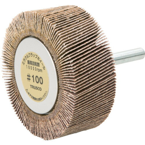 ■TRUSCO ミラクルフラップホイール 外径60X厚25X軸6 5個入 #100 100# MR6025(100)(1729829)