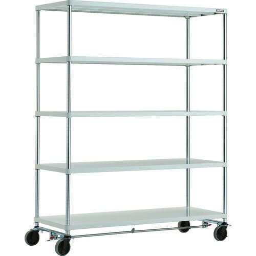 オレンジブック トラスコ中山　TRUSCOTRUSCO スチールラック フェニックスラック 1500X600 5段 U車輪4輪S付 W色 抗菌粉体塗装 〔品番:PER6565U125B4W〕[ 注番:1832700]特長●リング式4輪ストッ...