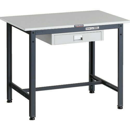 Rakuten - ■TRUSCO 軽荷重作業台(300kg)AE型 900X600XH740 薄型1段引出し付 ダークグレー色 RAE0960UDC1DG(1833825)[法人限定][直送元]