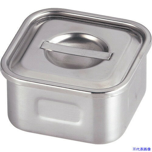 ■TKG YUKIWA 18-8浅型角キッチンポット 16.5cm AKT33016(1868691)[送料別途見積り][法人・事業所限定][掲外取寄]