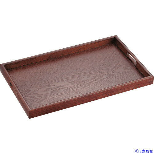 ■TKG 丸十 木製 長手盆 ブラウン 14.0 EBV1102(1870698)[送料別途見積り][法人・事業所限定][掲外取寄](4.0)