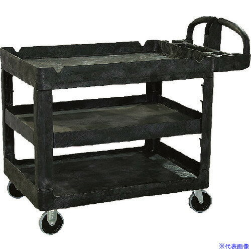 ■TKG トラスト シェルフユーティリティーカート 3段 4043 ブラック KTL6901(1875405)[送料別途見積り][..