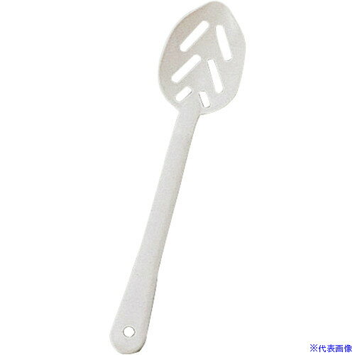 ■TKG CARLISLE(カーライル) ポリカーボネイト サービススプーン No.4422 (長穴付) 白 BSP28(1876906)[..