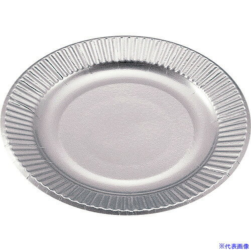 ■TKG 水野産業 紙皿シルバープレート(100枚入) 6号 GPL1603(1878547)[送料別途見積り][法人・事業所限..