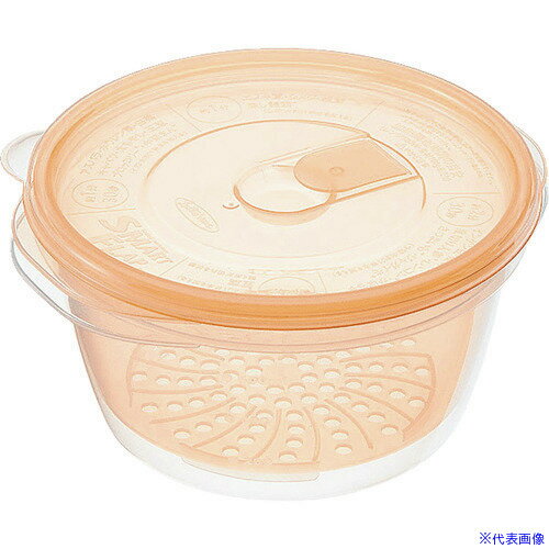 ■TKG iwasaki 茹でうま野菜調理容器 丸型 A-048(YO) AYD2301(1887036)[送料別途見積り][法人・事業所限..