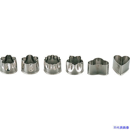 ■TKG Queen ROSE 18-8ビスケット抜型(6ヶ入) 大 WBS03001(1922218)[送料別途見積り][法人・事業所限定][掲外取寄]