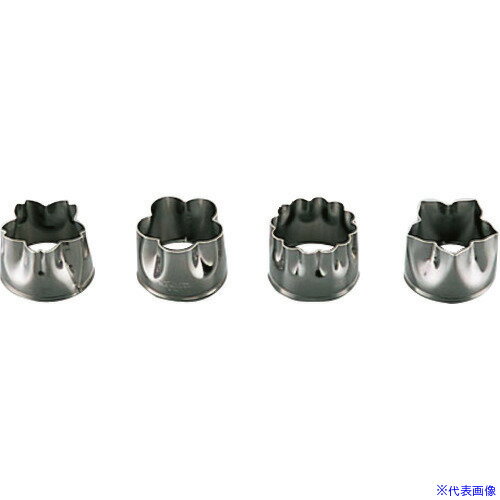 ■TKG Queen ROSE 18-8ビスケット抜型(4ヶ入) 小 WBS02003(1922221)[送料別途見積り][法人・事業所限定][掲外取寄]