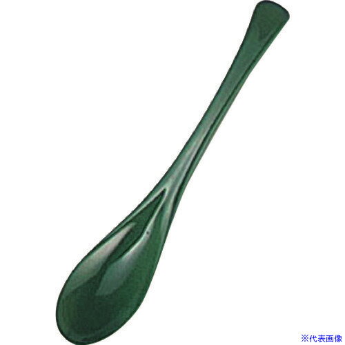 ■TKG 福井クラフト かゆスプーン グリーン 48130720 OKY08(1925154)[送料別途見積り][法人・事業所限定..