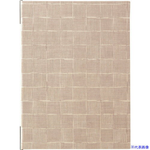 ■TKG えいむ チェック柄メニューブック MB-302(中)アイボリー PEI4802(1927193)[送料別途見積り][法人・事業所限定][掲外取寄]