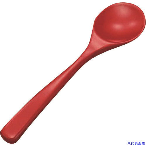 ■TKG ヤマコー 本漆朝粥スプーン 朱 OHV043E(1931436)[送料別途見積り][法人・事業所限定][掲外取寄]