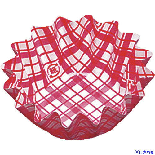 ■TKG アヅミ産業 紙カップ ココケース 丸型(500枚入) 6号深 赤 XAZ3705(1931789)[送料別途見積り][法人..