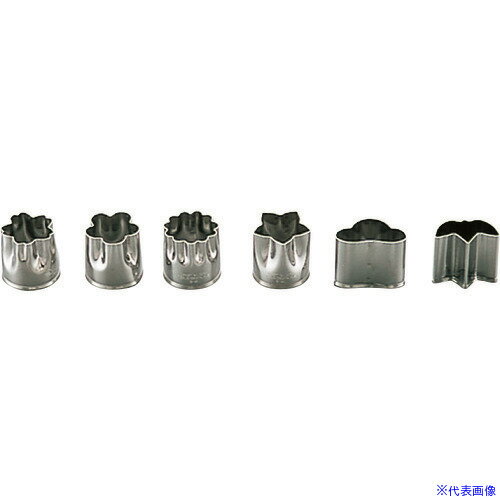 ■TKG Queen ROSE 18-8ビスケット抜型(6ヶ入) 小 WBS03003(1933304)[送料別途見積り][法人・事業所限定][掲外取寄]