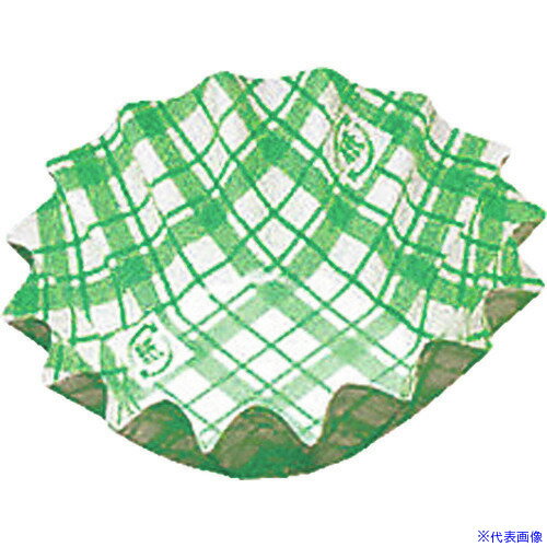 ■TKG アヅミ産業 紙カップ ココケース 丸型(500枚入) 6号深 緑 XAZ3704(1934914)[送料別途見積り][法人..