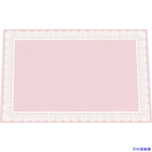 ■TKG アーテック 無蛍光紙テーブルマットレースB ピンク TE-M11(100枚入)M QMTD901(1942616)[送料別途見積り][法人・事業所限定][掲外取寄]