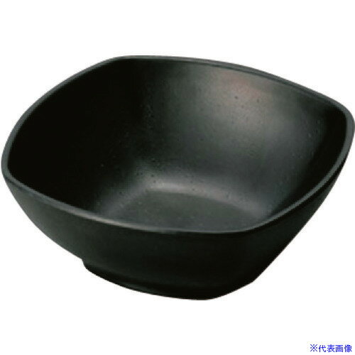 ■TKG マイン メラミンウェア 黒 角深皿 小 M11-134 RMI7403(1947217)[送料別途見積り][法人・事業所限..