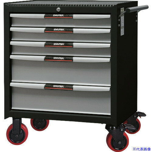 ■SHUTER 重量キャビネットカート TC-M23 ブラック TC2M23BK(1948070)[送料別途お見積り][法人限定]