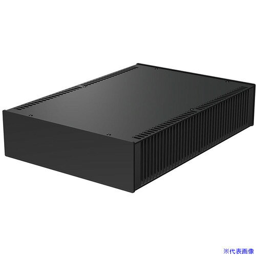 ■タカチ 縦型ヒートシンク式アルミサッシケース ブラック HY702333BB(1965307)[法人限定][外直送元]