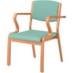 ■PLUS 39387)木製椅子 S・S肘 SH400 DB−USAS40 LB DBUSAS40LB(1966528)[送料別途お...