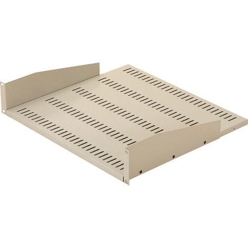 ■タカチ 放熱穴付EIAラック収納棚 2U ベージュ塗装 HRE88420A(1968469)[法人限定][外直送元]
