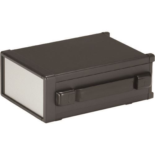 ■タカチ バンド取手付システムケース シルバー/ブラック MSY1993728BS(1974712)[法人・事業所限定][外直送元]