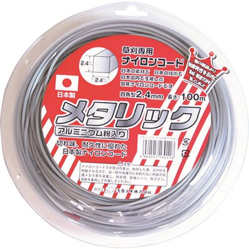 ■金象 メタリックコード 2.4角×100m 130116(1992581)[送料別途見積り][法人・事業...