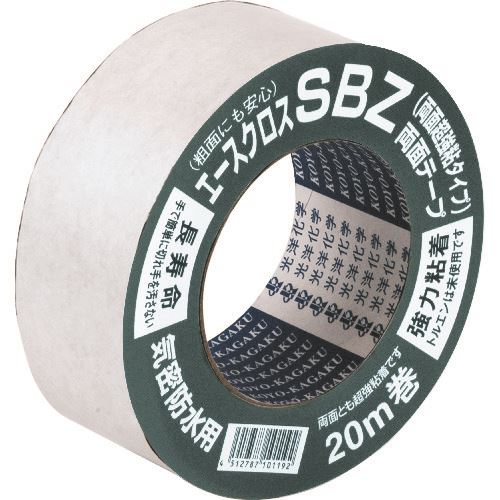 オレンジブック トラスコ中山　TRUSCO光洋化学 エースクロスSBZ 50mm×20m 黒 〔品番:SBZ5020〕[ 注番:2003880]特長仕様●色：黒●幅(mm)：50●長さ(m)：20●粘着力(N/25mm)：44/44●タイプ：両面仕様2●両面気密防水材質/仕上セット内容/付属品注意原産国（名称）日本JANコード本体質量460gオレンジブック トラスコ中山　TRUSCO光洋化学 エースクロスSBZ 50mm×20m 黒 〔品番:SBZ5020〕[注番:2003880][本体質量：460g]《包装時基本サイズ：135×135×50》〔包装時質量：460g〕分類》梱包用品》テープ用品》気密防水テープ☆納期情報：オレンジブック掲載以外でメーカー直送品【法人限定＝会社名ご記入お願い致します。】