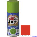 ■サンデーペイント 水性ラッカースプレーMAX 150ml オレンジレッド 261307(2004899)