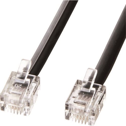 ■SANWA モジュラーケーブル(黒) TELN11BKN2(2005338)[送料別途お見積り][法人限定][掲外取寄]