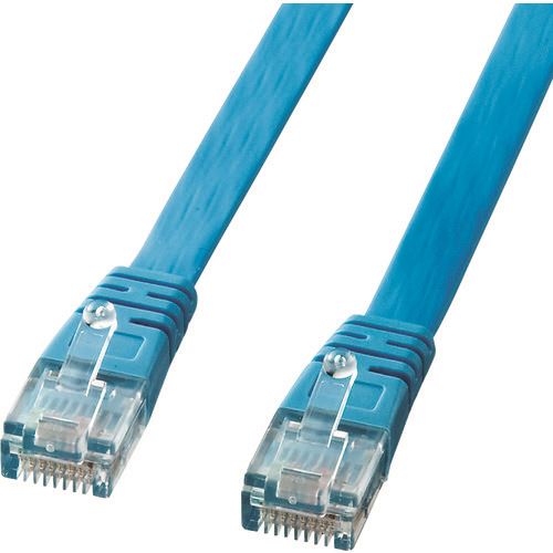 ��SANWA UTP����ϥ󥹥ɥ��ƥ���5������ե�åȥ����֥�(�饤�ȥ֥롼��5m) LAFL505LBK(2005580)[ˡ�͸���][��ľ����]