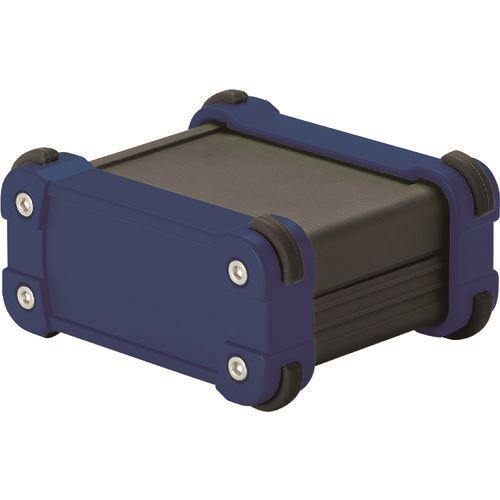 ■タカチ コーナーガード付アルミケースIP65防水タイプ ブラック/ネイビー EXW15620BN(2006670)[法人限定][外直送元]