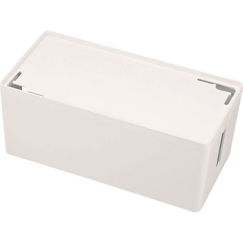 ■SANWA ケーブル&タップ収納ボックス CBBOXP2WN2(2008666)[法人限定][外直送元]