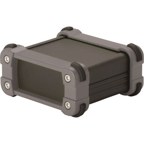 ■タカチ コーナーガード付アルミケースアルミパネルタイプ ブラック/グレー EXP241129BG(2013003)[法人..