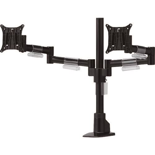 オレンジブック トラスコ中山　TRUSCOSANWA 水平多関節液晶モニタアーム(左右2面) 〔品番:CRLA1502BK〕[ 注番:2013247]特長●1面モニタ搭載可能です。●水平多関節モニタアームです。●水平空間に対して全方向に自由...