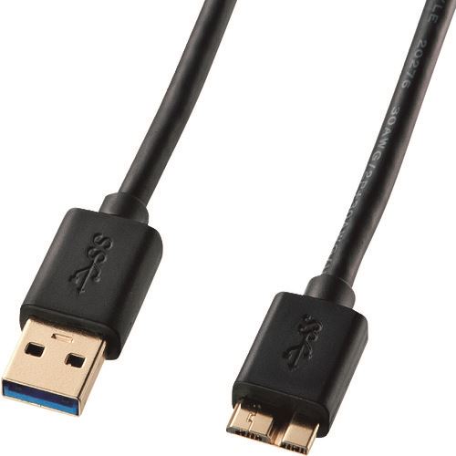 ■SANWA USB3.0マイクロケーブル(A−MicroB)0.5m KU30AMC05BK(2014974)