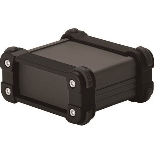 ■タカチ コーナーガード付アルミケースアルミパネルタイプ ブラック EXP12718BB(2026997)[送料別途お見..