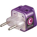 ■SANWA 海外電源変換アダプタエレプラグW-C(ヨーロッパ全域) TRAD14(2032075)