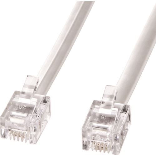 ■SANWA モジュラーケーブル(白) TELN110N2(2032249)[送料別途お見積り][法人限定][掲外取寄]