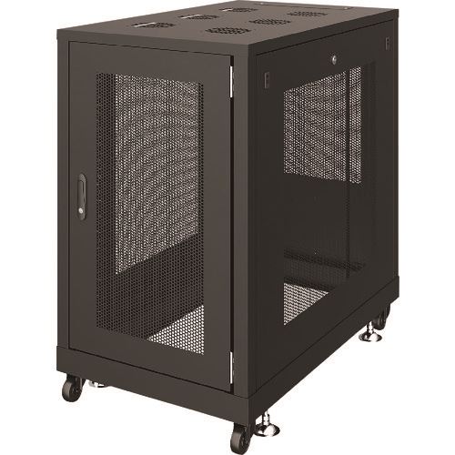 ■SANWA 19インチサーバーラック メッシュパネル仕様(18U) CPSVN1810MBKN(2033112)[送料別途見積り][法人・事業所限定][外直送]