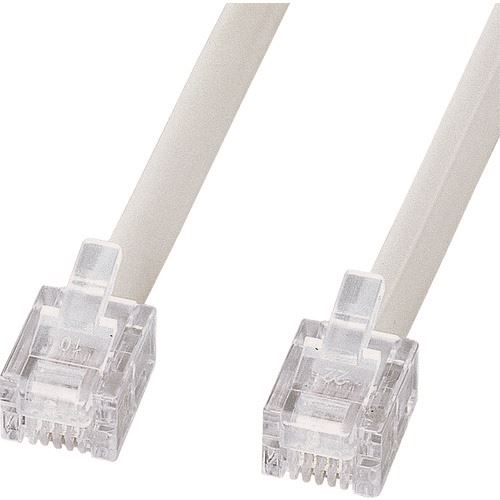 オレンジブック トラスコ中山　TRUSCOSANWA エコロジー電話ケーブル(ノーマル) 〔品番:TELEN5N2〕[ 注番:2033747]特長●焼却時に有害なダイオキシンを発生しない電話ケーブルです。●環境対策燃やしても有害なダイオキシンを発生しないポリオレフィン素材です。●スタンダードタイプ約2mm(2.55mm)厚の電話ケーブルです。●パソコン通信・モバイルに最適電話回線とモデム内蔵パソコン、モデム、FAX、電話機などを接続するケーブルで、軽くてかさばらないので携帯にも便利です。●ISDN回線とDSUまたはDSU内蔵TAを接続する際にもご使用いただけます。仕様●長さ(m)：約5●厚み(mm)：約2.55●色：白仕様2●6極4芯仕様。ホームテレホンやビジネスホンに対応。また、6極2芯タイプの機器にも使用出来ます。●NTT端子結線準拠。（両端のプラグは、一方が逆さまに取り付けられています。）※但し、NTT端子結線準拠でない6極4芯の機器にはご使用になれません。材質/仕上セット内容/付属品注意●コネクタ/RJ11モジュラープラグ-RJ11モジュラープラグ注意・ケーブルの抜き差しの際にはプラグのツメを押した状態で行ってください。●ケーブルを強く引っ張ると断線の原因になります。●ケーブルをステイプルや釘などで固定しないでください。●ケーブルを動かした際にノイズが入ったり音声がとぎれたりする場合には断線の可能性があります。●ご使用を中止し、新しいものと交換してください。原産国（名称）中国JANコード4969887849965本体質量0gオレンジブック トラスコ中山　TRUSCOSANWA エコロジー電話ケーブル(ノーマル) 〔品番:TELEN5N2〕[注番:2033747]《包装時基本サイズ：69×35×210》〔包装時質量：83g〕分類》電子機器》電気・電子部品》通信機器☆納期情報：メーカー取り寄品（弊社より発送）